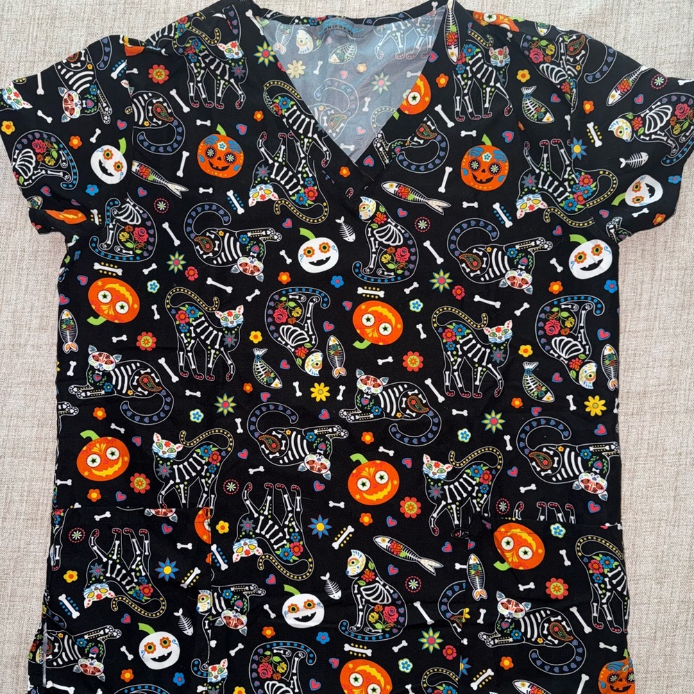Halloween Scrub Top